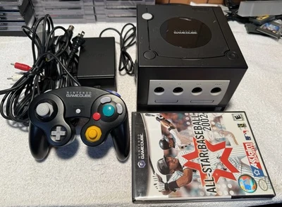 Nintendo GameCube Black DOL-001 Bundle OEM Controllers All Oem Componets Basebal - Image 1 of 4