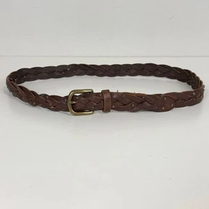 J. Crew braun geflochten Leder Messing Nieten Gürtel S/M - Bild 1 von 7