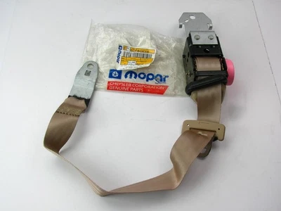 NOS OEM 5CF61KY6 Front Left Side Seat Belt DARK SAND For 1991-1992 JEEP Cherokee - Imagem 1 de 3