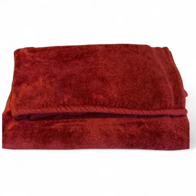 Charter Club Red plush polyester Blanket throw bedding holiday Christmas! - Image 1 of 4