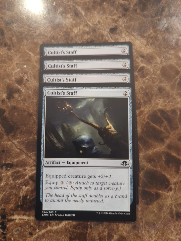 (4) Cultist's Staff *PLAYSET* Eldritch Moon Regular NM MTG - Image 1 of 1