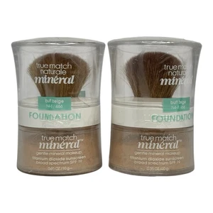 (2) Loreal True Match BUFF BEIGE Mineral Foundation Powder Makeup N4-5/466 - Picture 1 of 2
