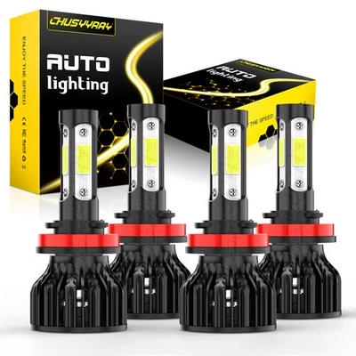 For Infiniti EX35 2008-2012 4x Combo LED Headlights Bulbs Kit High Low Beam - Image 1 of 4