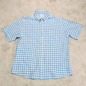 Brooks Brothers Hemd Herren Large Regent Fit Button Down Baird McNutt Irish Linen - Bild 1 von 7