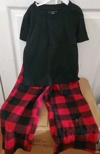 2 Pairs- Swiss ALPS Boys Fleece Plaid pajamas Set Size 4 - Picture 1 of 4