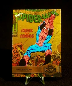 2022 Marvel Metal Spider-Man GOLD HIGH SERIES #164 Amazing Spiderman Crisis - Picture 1 of 3