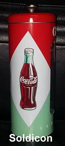 NEW Coke Coca-Cola Metal Straw Canister with 50 straws inside - Picture 1 of 4
