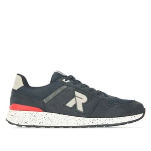 Men's Lace up Trainers Rieker R-Evolution Leather and Suede Upper in Blue