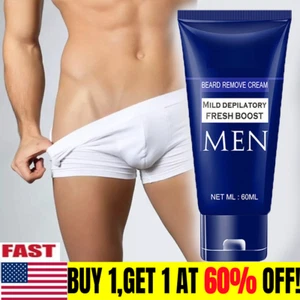Crema depilatoria para hombres depiladora corporal sensible sin dolor - Imagen 1 de 14