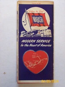 Wabash Railway  Public Timetables   September 1952 - Picture 1 of 2