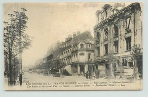 POSTCARD Charost Street. The Ruins of the Great War. Calais - Picture 1 of 2