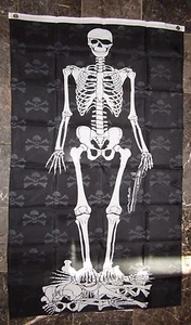 3x5 Jolly Roger Pirate Skeleton Bones Flag 3'x5' Banner Brass Grommets - Picture 1 of 5