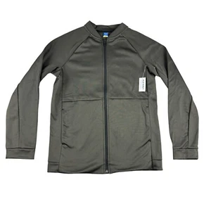 Old Navy Techie Fleece Jacket Mens XXL Gray Full Zip Basic Outerwear Pockets NWT - Picture 1 of 11