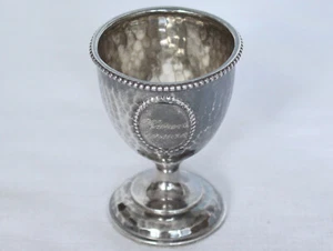 SCHÖNER ALTER EIERBECHER AUS DÄNEMARK 830er SILBER ECHTSILBER #12182 - Bild 1 von 6
