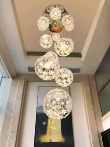 Modern Staircase Pendant Lamp Living Room Ceiling Light Revolving Chandelier - Picture 1 of 10