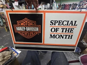 Harley-Davidson 1985 Metal Dealer Sign, "SPECIAL OF THE MONTH" 30" X 15-1/2" - Picture 1 of 5