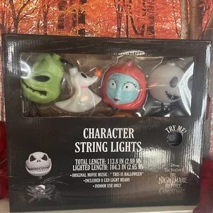 The Nightmare Before Christmas Halloween Musical String Light Set Jack Sally New - Picture 1 of 4