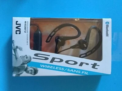  JVC SPORT  BLUETOOTH WIRELESS HEADPHONES  HA-EC20BT BLACK - Image 1 of 3