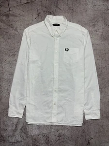 Fred Perry Herren Langarmhemd weiß Größe L - Bild 1 von 9