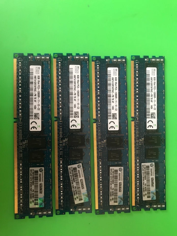 HP 32GB (4x 8GB) PC3-12800R Server Memory 664691-001 647651-081 DDR3-1600  - Image 1 of 1