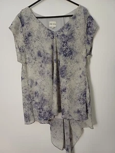Reiss Cordelia Floral Print Asymettrical Blouse - Size 14 - Picture 1 of 9