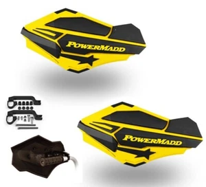 Powermadd Sentinel Hand Guards Kit Bright Yellow Armor Mount Snowmobile Snow - Bild 1 von 4