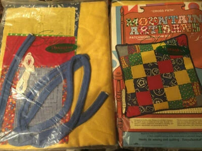 Vintage Paragon Mountain Artisan Patchwork Pillow Kits 1973 Calico Fabrics - Image 1 of 4