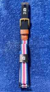 FOOTJOY MEN'S WOVEN GOLF BELT - LT. BLUE, WHITE, PINK (T-269) NEW! MAKE OFFER!! - Picture 1 of 6