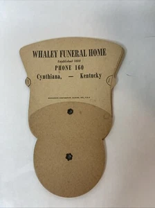 Antique Whaley Funeral Home Hand Held Folding Fan Cynthiana Ky - Picture 1 of 10