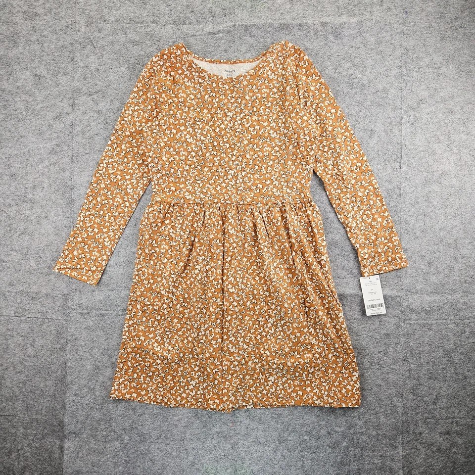 Vestido jersey floral Carter's para niñas nuevo con etiquetas talla 10 Foto 1 de 1