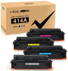 V4INK 4PK 414A Toner for HP W2020A Color Laserjet Pro M454dw M479fdw With chip - Picture 1 of 6