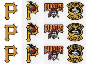 Lot SET Of 12 Pittsburgh Pirates MLB Iron on Patches Embroidered Emblem Badge - Picture 1 of 10