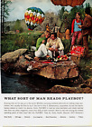 Vintage 1972 What Sort Of Man Reads Playboy? Couples On A Picnic Advertisement