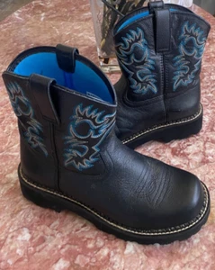 STIVALE WESTERN DA COWBOY ARIT FATBABY DONNA HERITAGE NERO DEERTAN TAGLIA 10B USATO IN OTTIME CONDIZIONI! - Foto 1 di 9