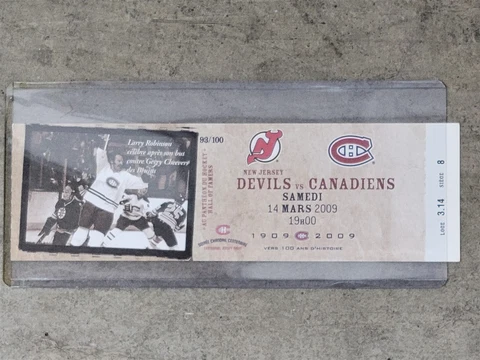 MARTIN BRODEUR WIN #551 FULL TICKET TIES PATRICK ROY FOR MOST NHL WINS RARE Cover