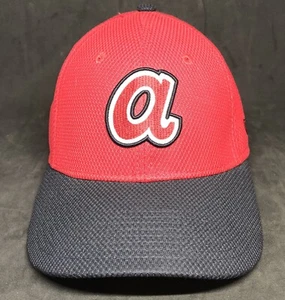 Atlanta Braves Retro Fitted Hat 39Thirty Youth Child Fitted Baseball Cap Logo EC - Picture 1 of 15