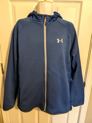 Chaqueta azul con capucha Under Armour Storm suelta Cold Gear para hombre XL cremallera frontal L/S Foto 1 de 4