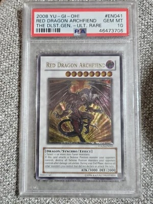Yugioh 2008 Red Dragon Archfiend PSA 10 Gem Mint TDGS EN041 Ultimate Rare - Image 1 of 2