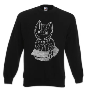 Pantera en una caja Sudadera Pulóver Negro Gato Gatos Diversión Chadwick Pantera Boseman - Imagen 1 de 1