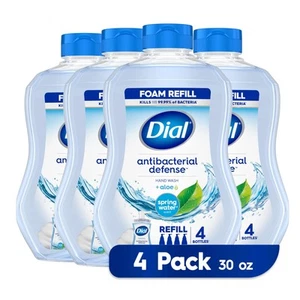 Antibacterial Foaming Hand Wash Refill, Spring Water, 30 Ounce Pack of 4 - Picture 1 of 7