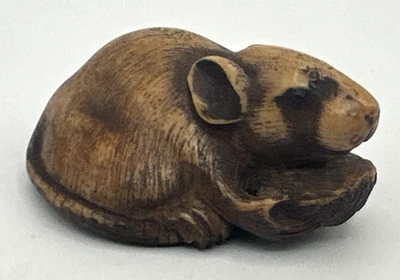 复古现代博物馆艺术 MMA Netsuke 复制品鼠 — 第 1/4 张图片