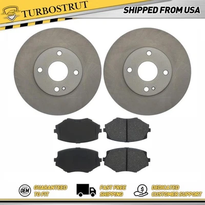 Kit de pastilhas de freio e rotores dianteiros centrais OE para 1994-1997 1999-2002 Mazda Miata - Imagem 1 de 4
