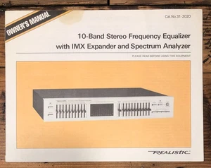 Realistic 31-2020 10 Band Equalizer mit IMX Owners / User Manual *Original* #2 - Bild 1 von 1