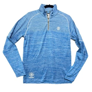 American Fighter Men S Quarter Zip Pullover Hydrocore Premium Athletics MMA Blue - Picture 1 of 8