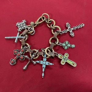 Bracciale Lucky Brand Lucky You Croce Multi Frangia Colorata 8" - Foto 1 di 7