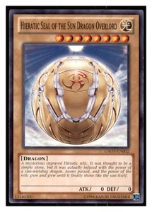 Yugioh Hieratic Seal of the Sun Dragon Overlord #GAOV-EN002 Galactic Overlord LP - Picture 1 of 2
