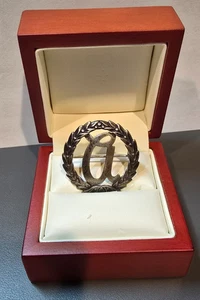 VTG Initial Letter A Pin Brooch Laurel Wreath 4.85g Sterling Silver 925 Estate - Picture 1 of 11