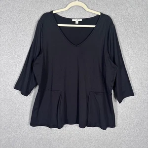 Studio Works Tunic Top 2X Performance Knit Stretch Lagenlook Artsy Minimal USA - Picture 1 of 13