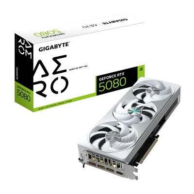 GIGABYTE GeForce RTX 5080 AERO OC SFF 16G Graphics Card - 16GB GDDR7, 256bit - Image 1 of 4