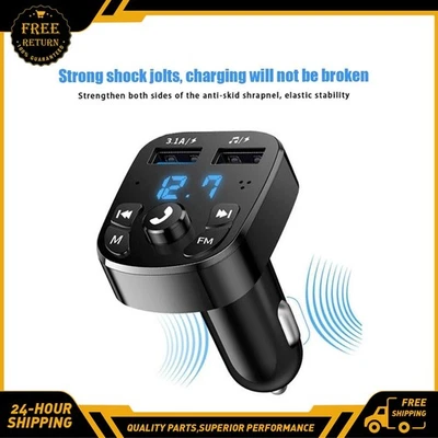 5.0 Bluetooth Car Wireless FM Transmitter Adapter 2USB PD Charger AUX Hands-Free